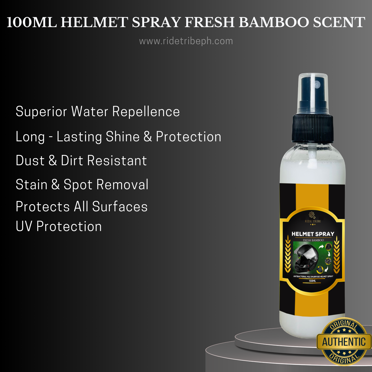 HELMET Disinfectant Spray | Refresher Deodorizer Antibacterial With Free 5ml Cologne