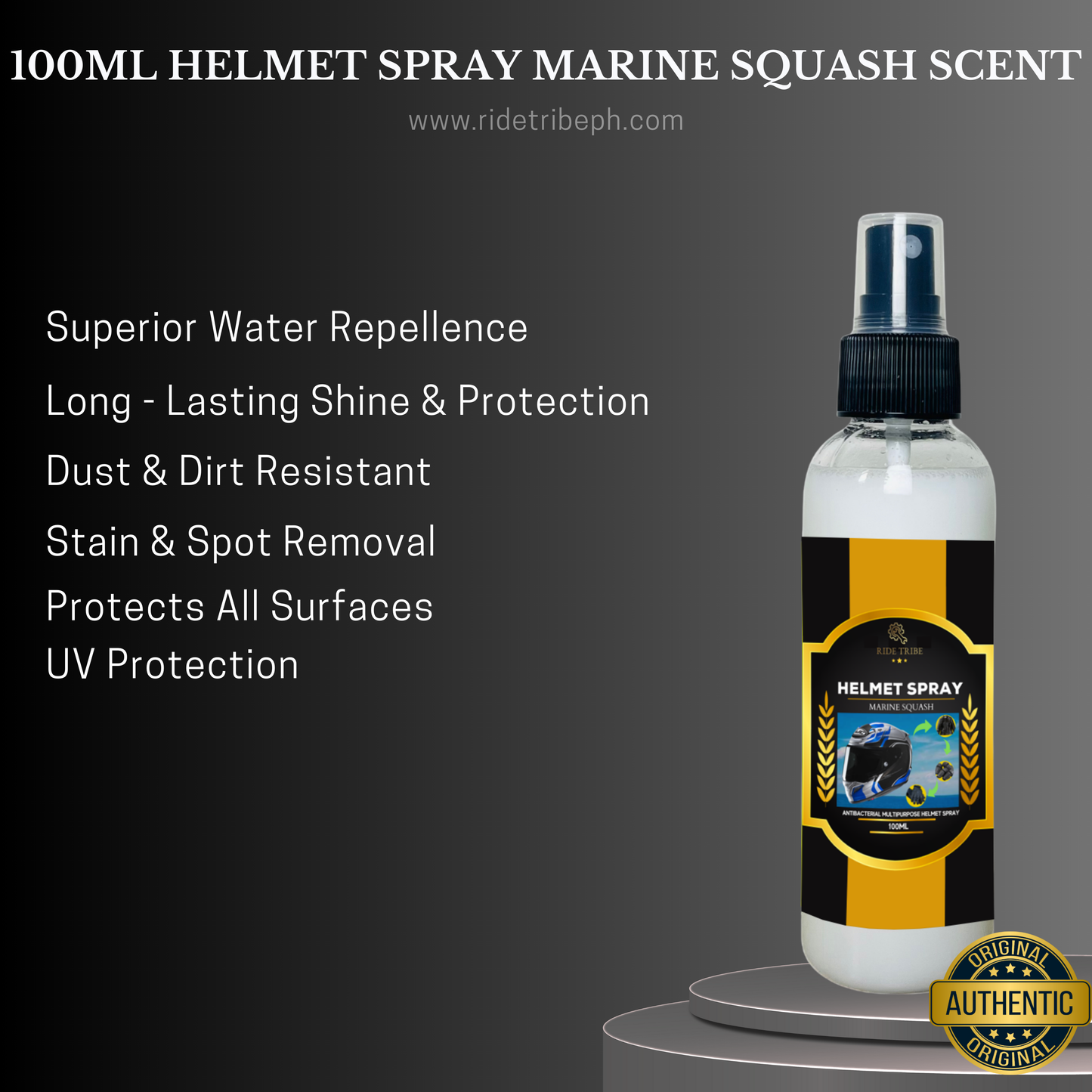 HELMET Disinfectant Spray | Refresher Deodorizer Antibacterial With Free 5ml Cologne