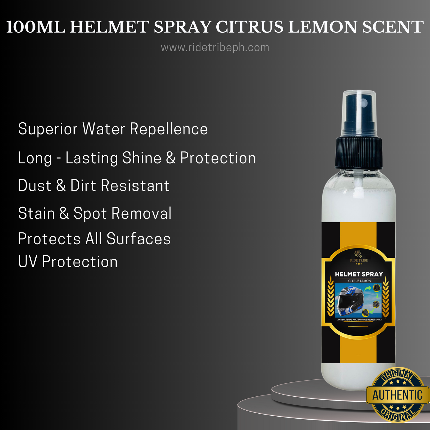 HELMET Disinfectant Spray | Refresher Deodorizer Antibacterial With Free 5ml Cologne