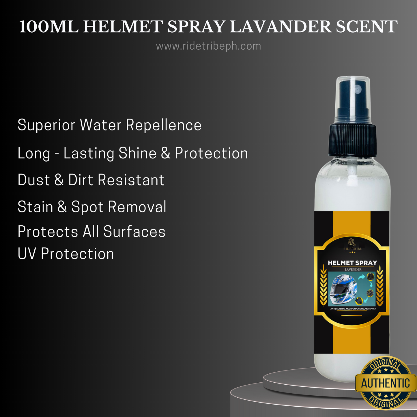 HELMET Disinfectant Spray | Refresher Deodorizer Antibacterial With Free 5ml Cologne