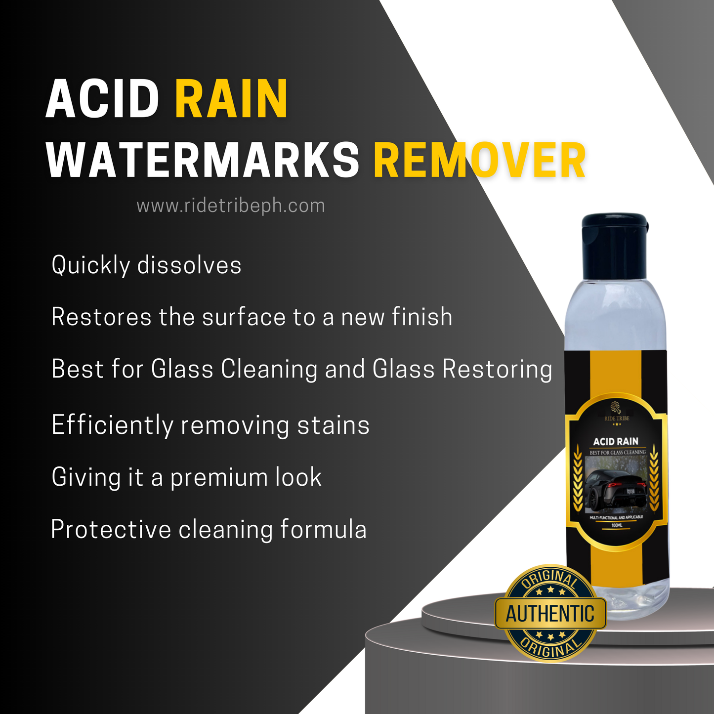 Acid Rain Remover - Watermarks Remover With 1 Free Microfiber Towel + 1 Free Sponge