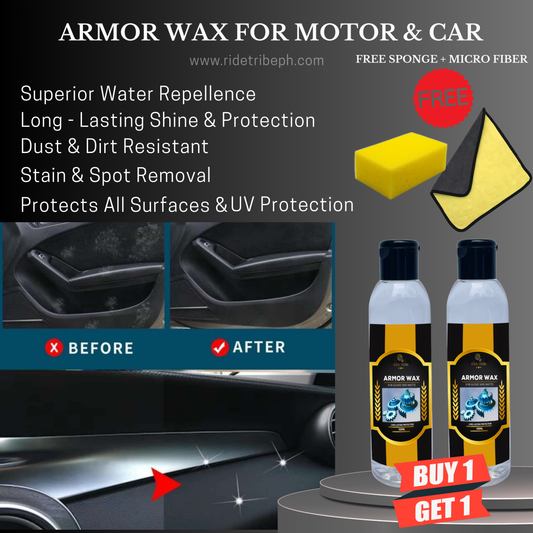 Armor Wax for Matte and Glossy Finish With 1 Free Microfiber Towel + 1 Free Sponge