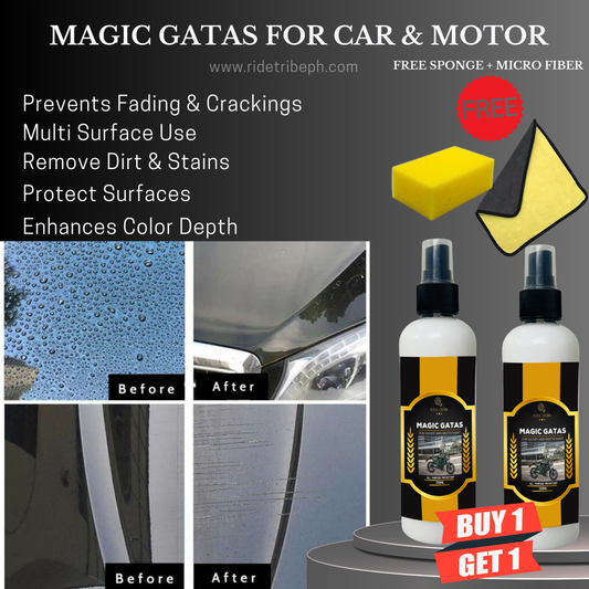 Motorcycle Magic Gatas Micro fiber Universal With 1 Free Microfiber Towel + 1 Free Sponge