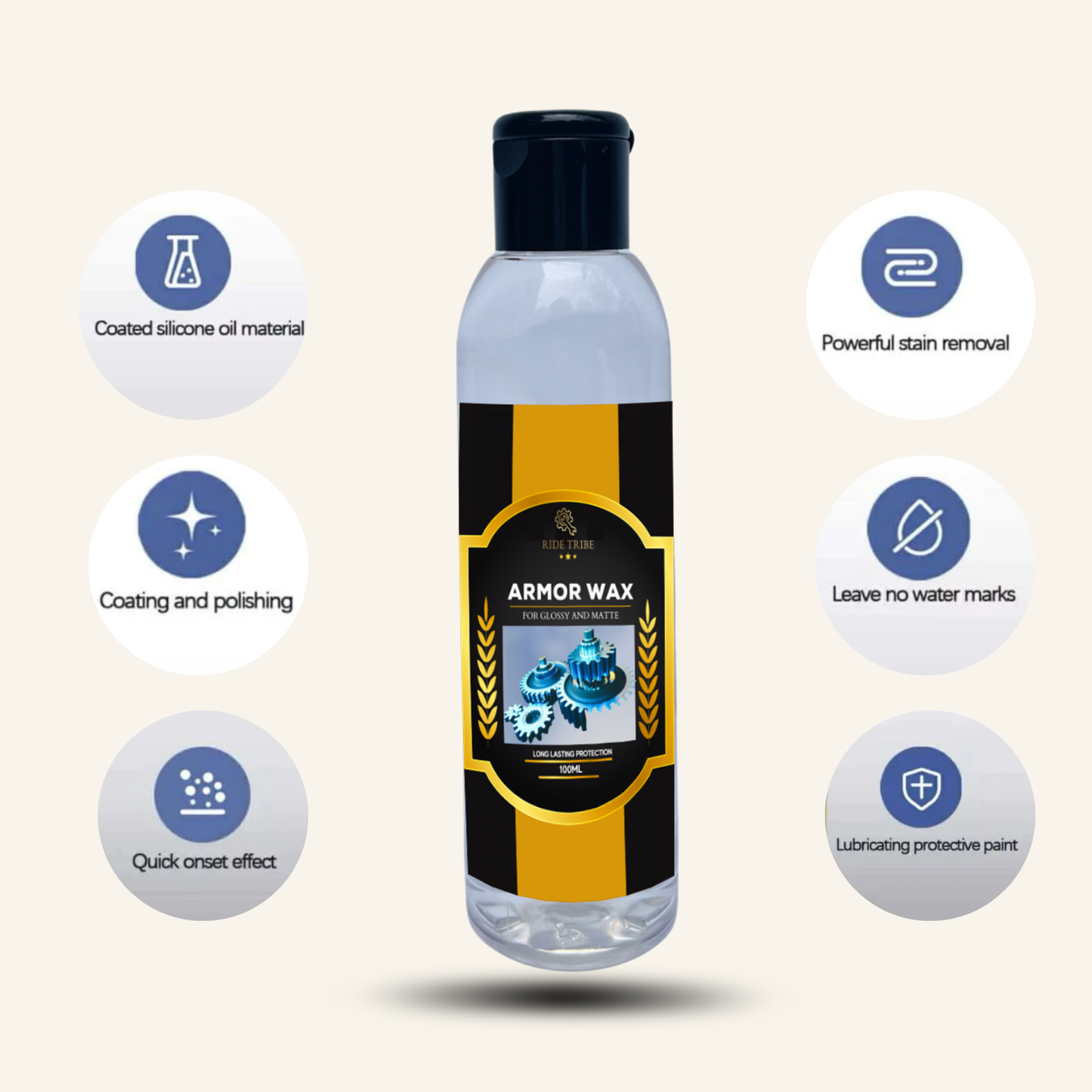 Armor Wax for Matte and Glossy Finish With 1 Free Microfiber Towel + 1 Free Sponge