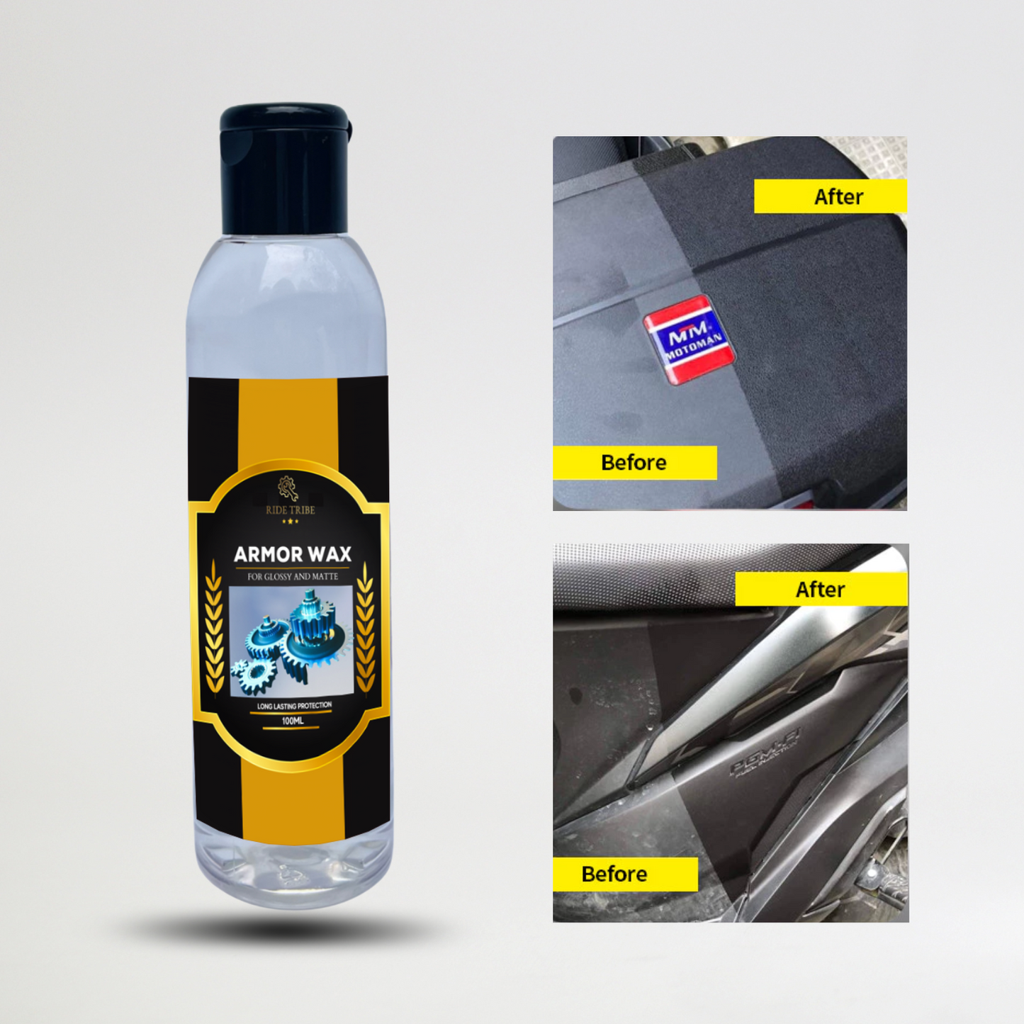 Armor Wax for Matte and Glossy Finish With 1 Free Microfiber Towel + 1 Free Sponge