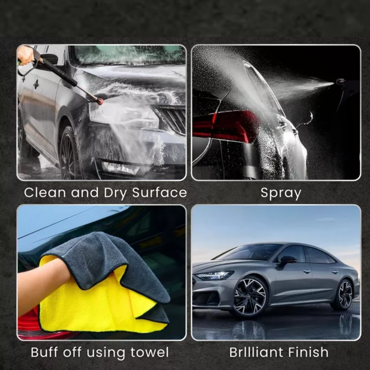 Ceramic Wax Liquid Wax Ultimate Gloss and Protection for Car and Motor With 1 Free Microfiber Towel + 1 Free Sponge